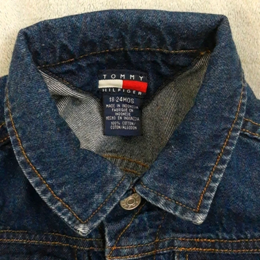 Tommy Hilfiger Snap Up Denim Jean Jacket 18-24 months VTG 1990s